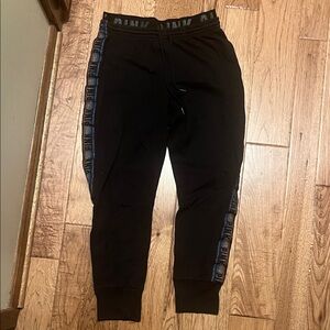 Black Joggers with Color Accents